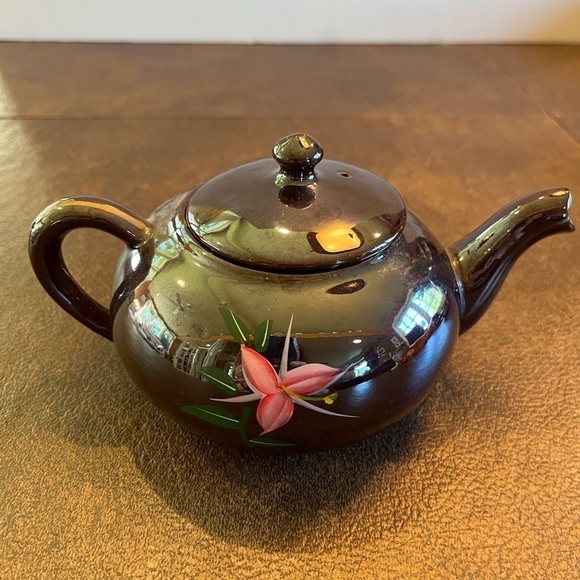 Vintage Stackable Brown Betty Teapot for one with Creamer and Sugar Bowl - Picture 5 of 15